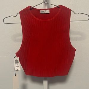 Aritzia Sculpt Knit Cropped Racerback Tank NWT